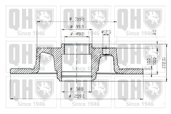 QUINTON HAZELL Тормозной диск BDC3734